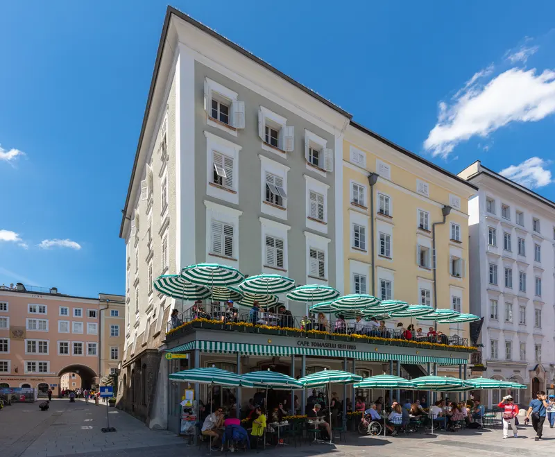 The historic Café Tomaselli on the Alter Markt in Salzburg
